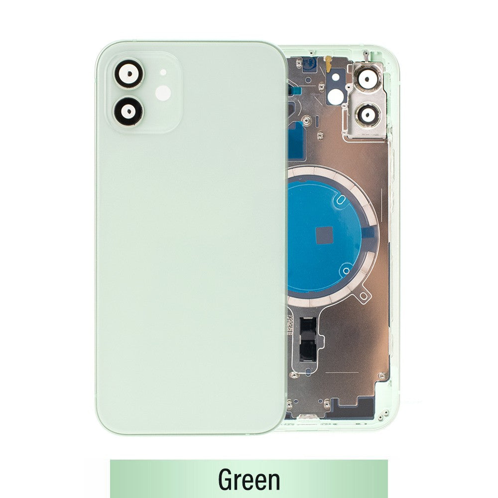 Rear Housing for iPhone 12 (NO LOGO)-Green Rear Housing for iPhone 12 (NO LOGO)-Green